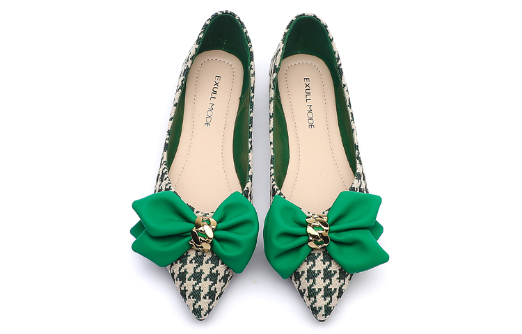 (W) Exull Q 'Green Bow Tie Pointed Toe Flats' 圖 5