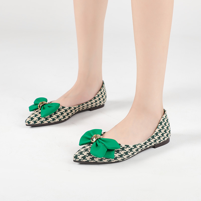 (W) Exull Q 'Green Bow Tie Pointed Toe Flats' 圖 6