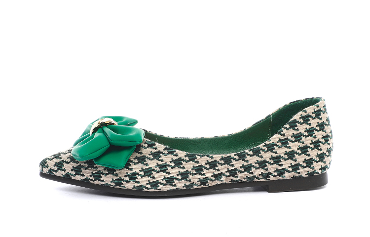 (W) Exull Q 'Houndstooth Bow Pointed Toe Flats' 圖 2
