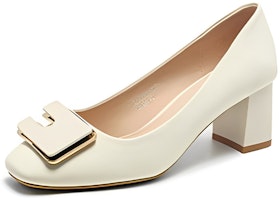 (Women) Exull Q 'Ivory Commute Fashion Chunky Heel' 1315005871 (Women) Exull Q 'Ivory Commute Fashion Chunky Heel' 1315005871