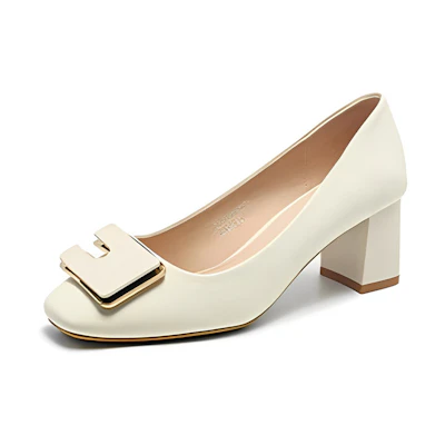 (W) Exull Q 'Ivory Commute Fashion Chunky Heel'