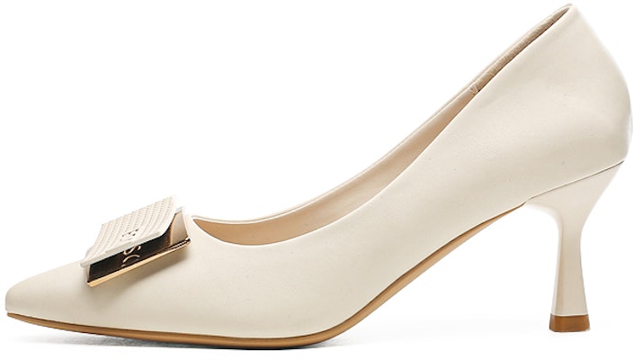 (Women) Exull Q 'Ivory Pointed Toe Stiletto Pumps' 1315001871 Buy (Women) Exull Q 'Ivory Pointed Toe Stiletto Pumps' 1315001871
