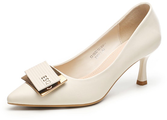 (Women) Exull Q 'Ivory Pointed Toe Stiletto Pumps' 1315001871 Order (Women) Exull Q 'Ivory Pointed Toe Stiletto Pumps' 1315001871