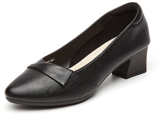(Women) EXULL Q 'Pointed Toe Black Chunky Heel' 73170034 Order (Women) EXULL Q 'Pointed Toe Black Chunky Heel' 73170034