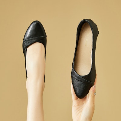 (Women) EXULL Q 'Pointed Toe Black Chunky Heel' 73170034 Cheap (Women) EXULL Q 'Pointed Toe Black Chunky Heel' 73170034