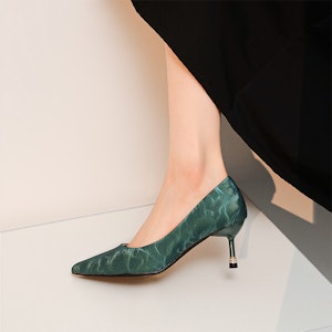 EXULL 依思Q PU 尖頭套腳 細跟 高跟鞋 6.5cm 女款 14