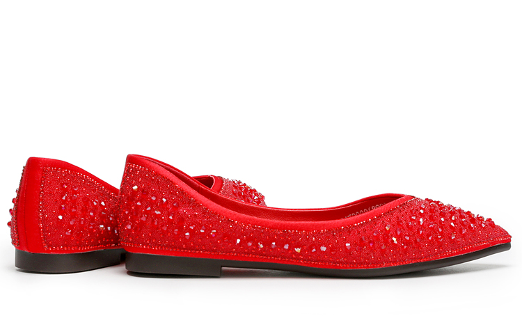 Shop (W) Exull Q 'Rhinestone Merah Sequin Pointed Flat' 1217002910