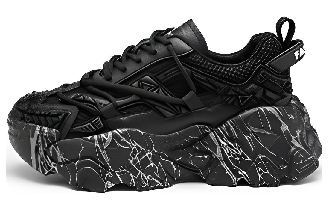 Buy (W) Exull Q 'Sepatu Tebal Gaya Retro Hong Kong Hitam' 7218100360