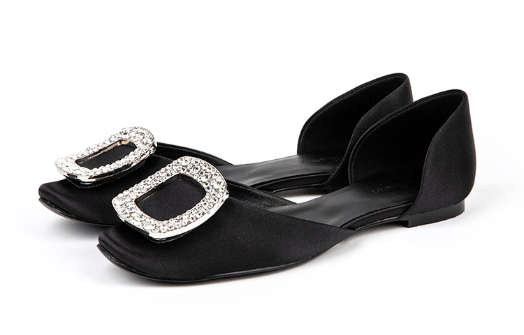 (W) Exull Q 'Satin Rhinestone Buckle Flats' 圖 3