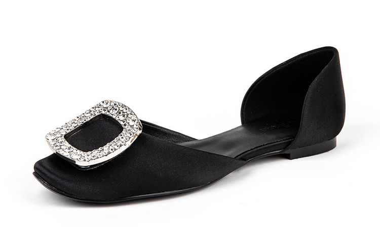 (W) Exull Q 'Satin Rhinestone Buckle Flats' 圖 4