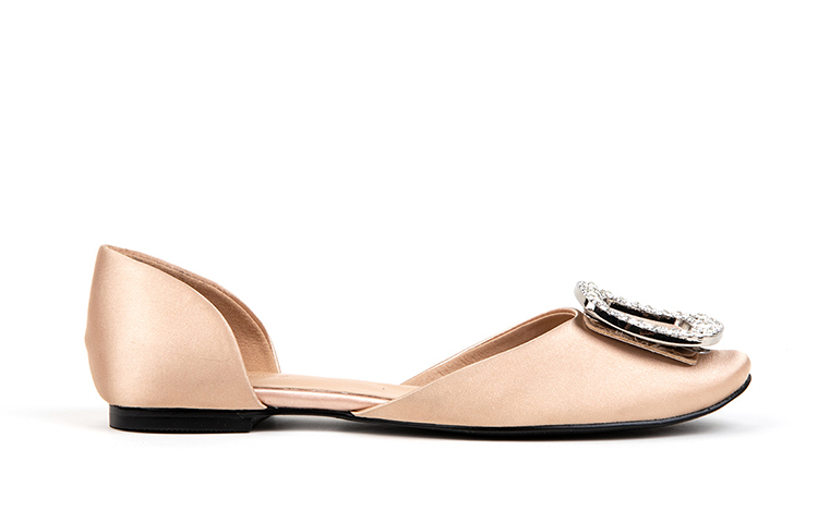 (W) Exull Q 'Satin Rhinestone Buckle Flats' 圖 6