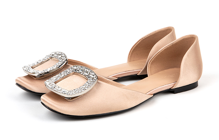 (W) Exull Q 'Satin Rhinestone Buckle Flats' 圖 7