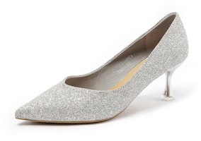 (Women) Exull Q 'Silver Crystal Pointed Toe Stiletto' 1217004702 (Women) Exull Q 'Silver Crystal Pointed Toe Stiletto' 1217004702