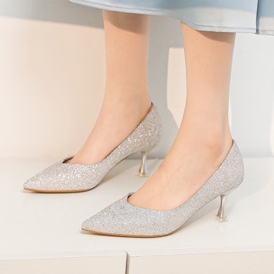 (Women) Exull Q 'Silver Crystal Pointed Toe Stiletto' 1217004702 3