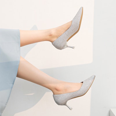 (Women) Exull Q 'Silver Crystal Pointed Toe Stiletto' 1217004702 5