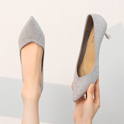 (Women) Exull Q 'Silver Crystal Pointed Toe Stiletto' 1217004702 7