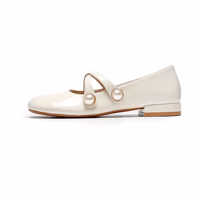 (W) Exull Q 'Sweet Versatile Fashion Round Toe Leather Flats'
