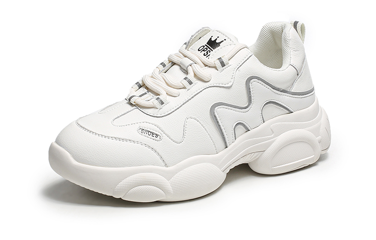 Order (W) 艾斯绒Q合成革圆头时尚休闲老爹鞋 12157011