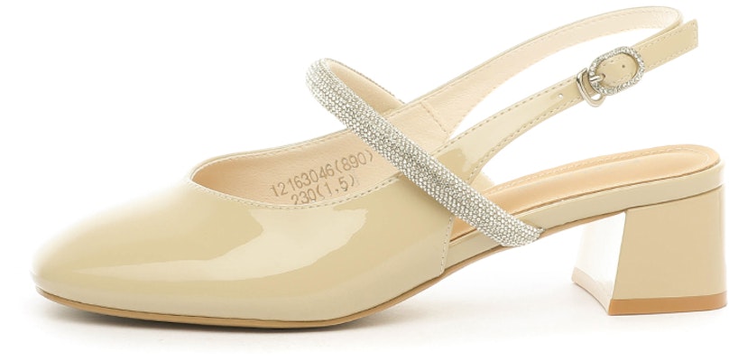 (Women) EXULL Q 'Yellow Buckle Square Toe Chunky Heel' 1216304620 Buy (Women) EXULL Q 'Yellow Buckle Square Toe Chunky Heel' 1216304620