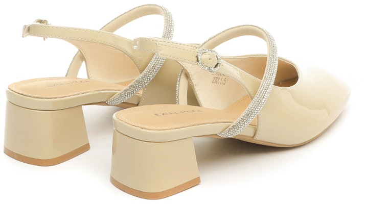 (Women) EXULL Q 'Yellow Buckle Square Toe Chunky Heel' 1216304620 Shop (Women) EXULL Q 'Yellow Buckle Square Toe Chunky Heel' 1216304620