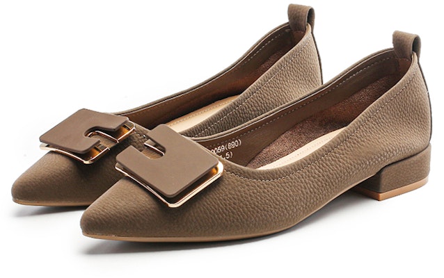 (W) 卓诗尼Q休闲平底鞋「深咖啡气质尖头时尚搭扣」 1315005993 Lookbook (W) 卓诗尼Q休闲平底鞋「深咖啡气质尖头时尚搭扣」 1315005993