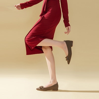 (W) 卓诗尼Q休闲平底鞋「深咖啡气质尖头时尚搭扣」 1315005993 Sizing (W) 卓诗尼Q休闲平底鞋「深咖啡气质尖头时尚搭扣」 1315005993