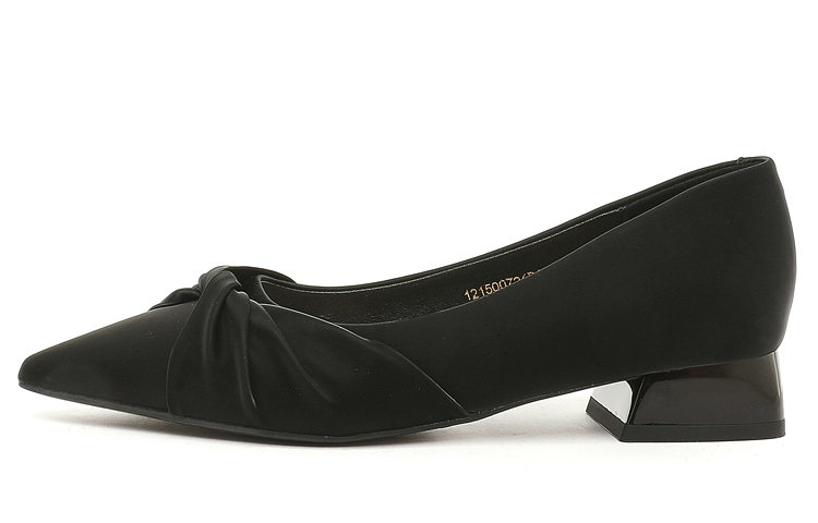 (Women) Exull Q Casual Leather Shoes 'Black Fashion Commuter' 12I5007260