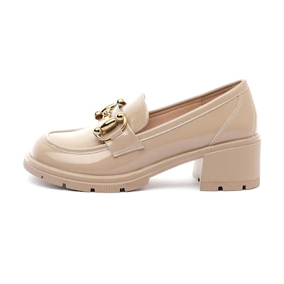 (W) Exull Q Chunky Heel Loafer 'Apricot Patent Leather'