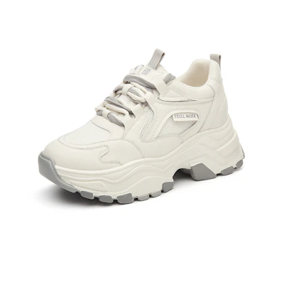 (W) Exull Q Fabric Chunky Sole Low Top 'Beige Dad Shoe'