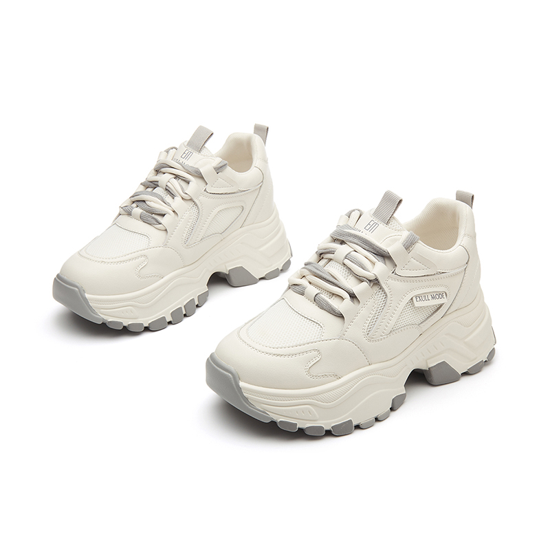 Order (W) Exull Q Fabric Chunky Sole Rendah 'Beige Dad Shoe' 1317700771