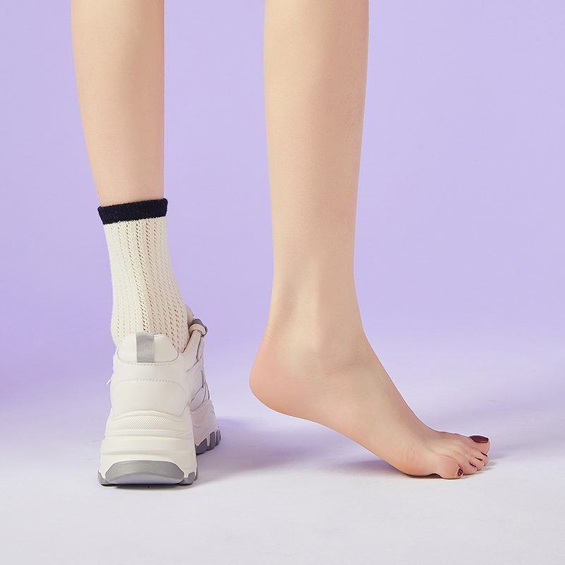 Sizing (W) Exull Q Fabric Chunky Sole Rendah 'Beige Dad Shoe' 1317700771