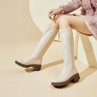 (W) 엑설 Q 지퍼 하이탑 플랫폼 부츠 (패션 굽) 1318800971 7