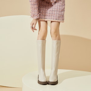 (W) Exull Q Sepatu Boot Platform Tinggi dengan Ritsleting 'Sol Tebal Fashion' 1318800971 8