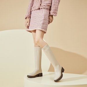 (W) Exull Q Sepatu Boot Platform Tinggi dengan Ritsleting 'Sol Tebal Fashion' 1318800971 9