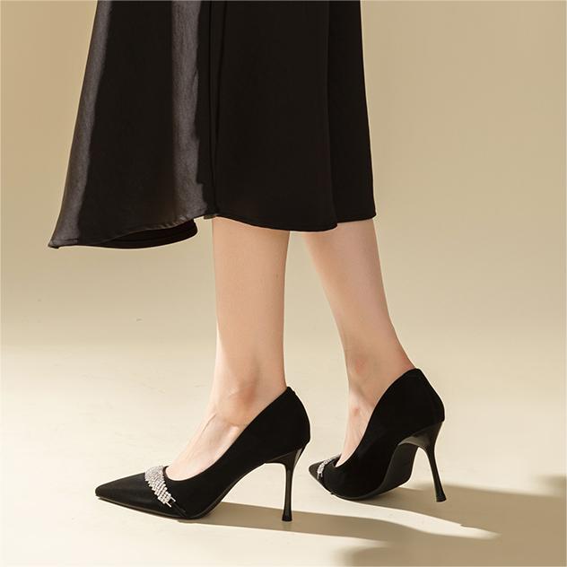 (W) EXULL Q High Heels 8.5cm 'Synthetic Leather Stiletto Pointed Temperament' 圖 7