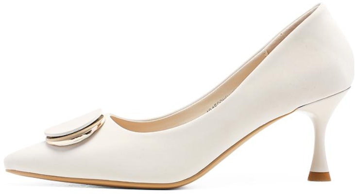 (W) Exull Q Ivory 'Tacón de Aguja Elegante Punta Fina' 1315008071 Buy (W) Exull Q Ivory 'Tacón de Aguja Elegante Punta Fina' 1315008071