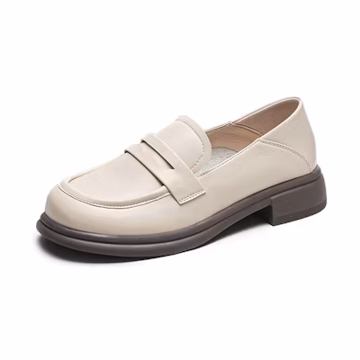 (W) Exull Q Leather 'Round Toe Thick Sole Casual'