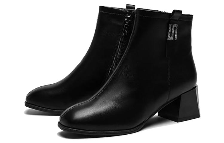 Lookbook (W) But Exull Q Kulit Chunky Tumit Zip But Buku Lali 'Hitam' 1218602260