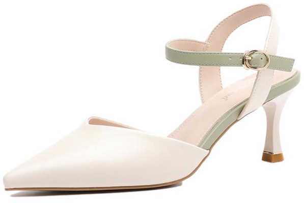 (W) Tacones de Cuero EXULL Q Verde con Punta Abierta y Correa Única 1216300640 Buy (W) Tacones de Cuero EXULL Q Verde con Punta Abierta y Correa Única 1216300640