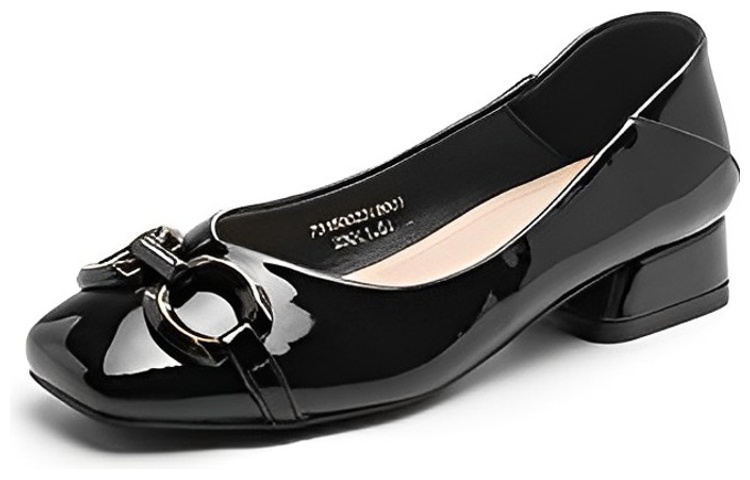 (W) Exull Q Leather Mules 'Black Square Toe' 圖 2