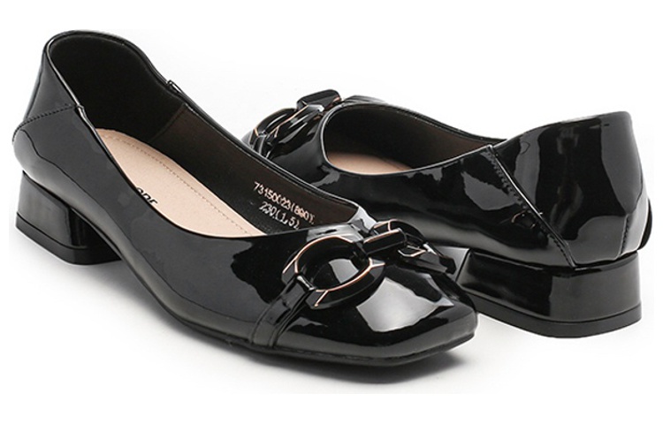 (W) Exull Q Leather Mules 'Black Square Toe' 圖 3