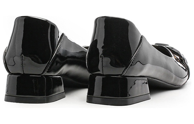 (W) Exull Q Leather Mules 'Black Square Toe' 圖 4