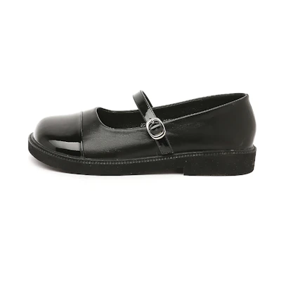 (W) Exull Q Leather Round Toe Mary Jane 'Black'