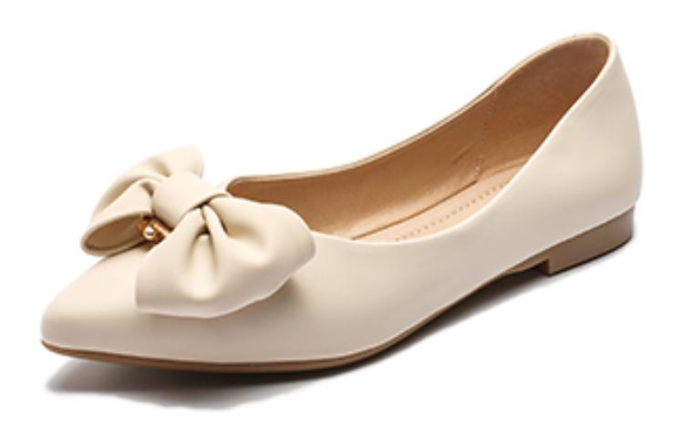 (Women) Exull Q Leather Slip-On 'Beige Bow' 1215007171