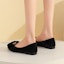 Sizing (W) Exull Q Kasut Kulit Slip-On Berhujung Tajam 'Black Bow' 1215007160