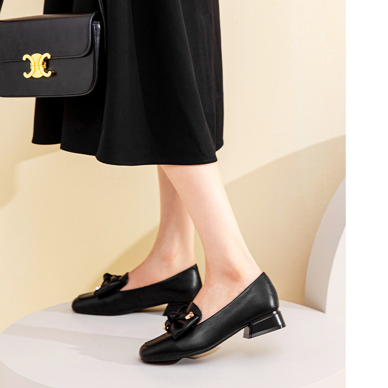 Shop (W) Exull Q 黑色蝴蝶结乐福鞋 1217013660