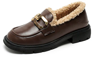 (Women) Exull Q Loafer 'British Style Brown Fleece' 1215105080 (Women) Exull Q Loafer 'British Style Brown Fleece' 1215105080