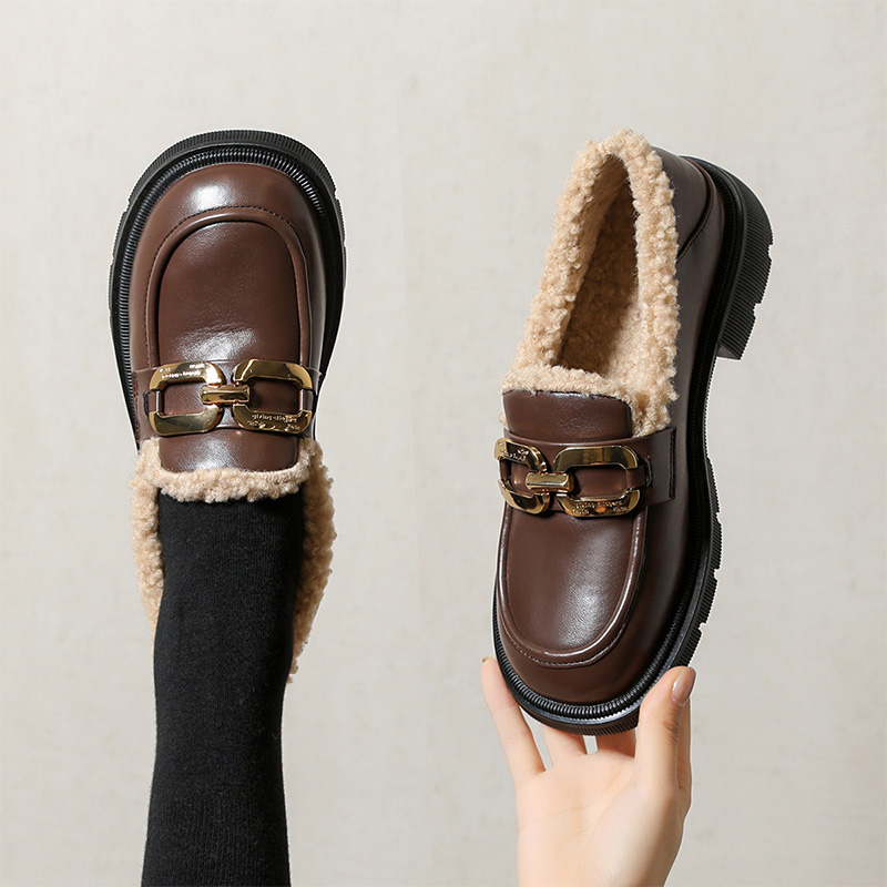 Order (W) Exull Q 英伦风棕色毛绒乐福鞋 1215105080