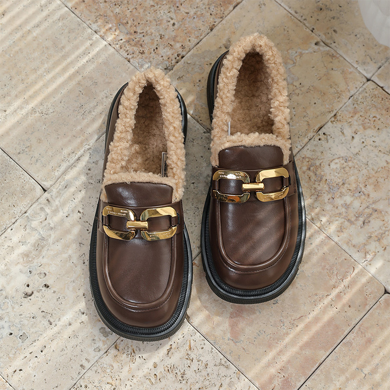 Lookbook (W) Exull Q 英伦风棕色毛绒乐福鞋 1215105080