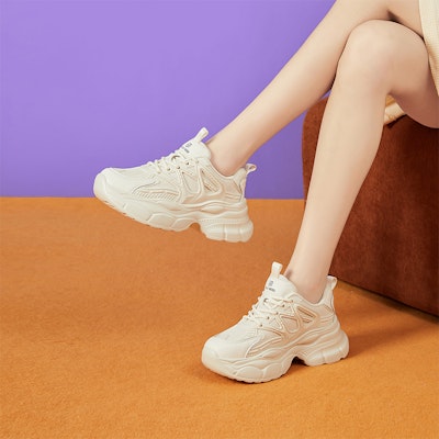 (W) Exull Q Platform Low-Top 'Beige' Rendah-Atasan Beige 7317762471 2